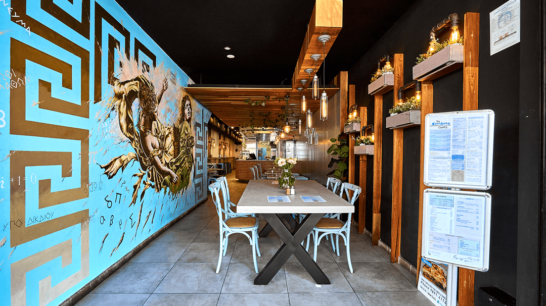 Restaurant interior showcasing the dining atmosphere at SouvLucky Country